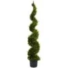 5 Ft. Artificial Green Cypress Spiral Tree 2 5 Ft. Artificial Green Cypress Spiral Tree -Artificial nearly natural artificial topiaries 5325 64 1000
