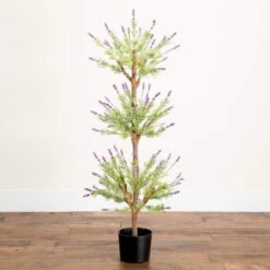 4ft. Green Lavender Topiary Artificial Tree 11 4ft. Green Lavender Topiary Artificial Tree -Artificial nearly natural artificial topiaries 5332 31 1000