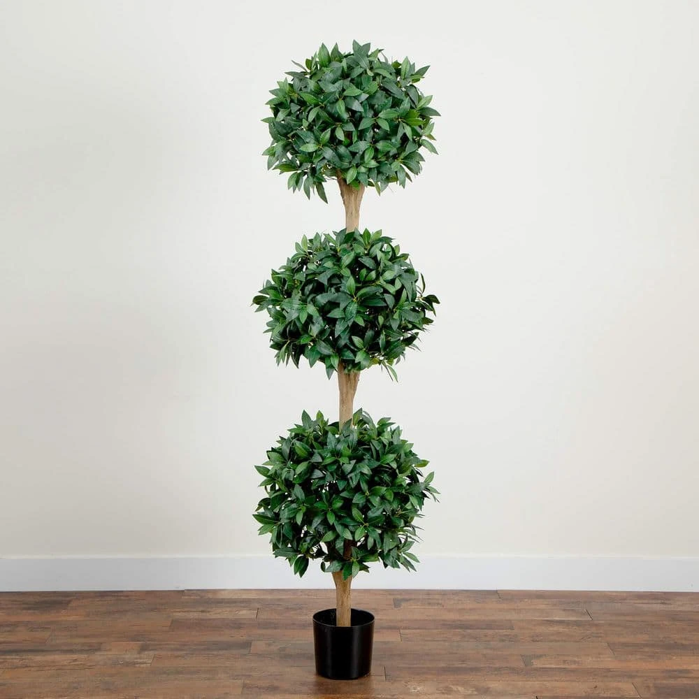 6.5 Ft. Artificial Sweet Bay Triple Ball Topiary 7 6.5 Ft. Artificial Sweet Bay Triple Ball Topiary - Image 5
