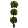 6.5 Ft. Artificial Sweet Bay Triple Ball Topiary 1 6.5 Ft. Artificial Sweet Bay Triple Ball Topiary -Artificial nearly natural artificial topiaries 5399 64 1000
