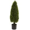 3 Ft. UV Resistant Indoor/Outdoor Boxwood Tower Topiary 2 3 Ft. UV Resistant Indoor/Outdoor Boxwood Tower Topiary -Artificial nearly natural artificial topiaries 5412 64 1000
