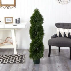 Double Pond Cypress Artificial Spiral Topiary UV Resistant With 1036 Leaves (Indoor/Outdoor) -Artificial nearly natural artificial topiaries 5482 31 1000