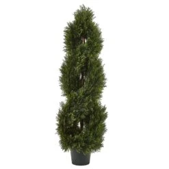 Double Pond Cypress Artificial Spiral Topiary UV Resistant With 1036 Leaves (Indoor/Outdoor)