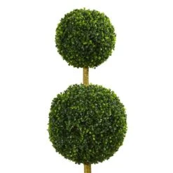 5.5 Ft. UV Resistant Indoor/Outdoor Triple Ball Boxwood Artificial Topiary Tree 9 5.5 Ft. UV Resistant Indoor/Outdoor Triple Ball Boxwood Artificial Topiary Tree -Artificial nearly natural artificial topiaries 5518 4f 1000