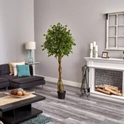 6 Ft. UV Resistant Indoor/Outdoor Ficus Artificial Topiary Tree -Artificial nearly natural artificial topiaries 5528 1f 1000