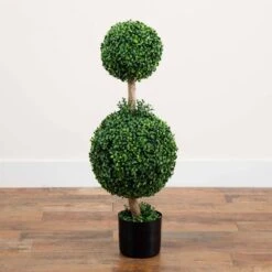 35 In. Artificial Double Boxwood Topiary 10 35 In. Artificial Double Boxwood Topiary -Artificial nearly natural artificial topiaries 5920 1f 1000