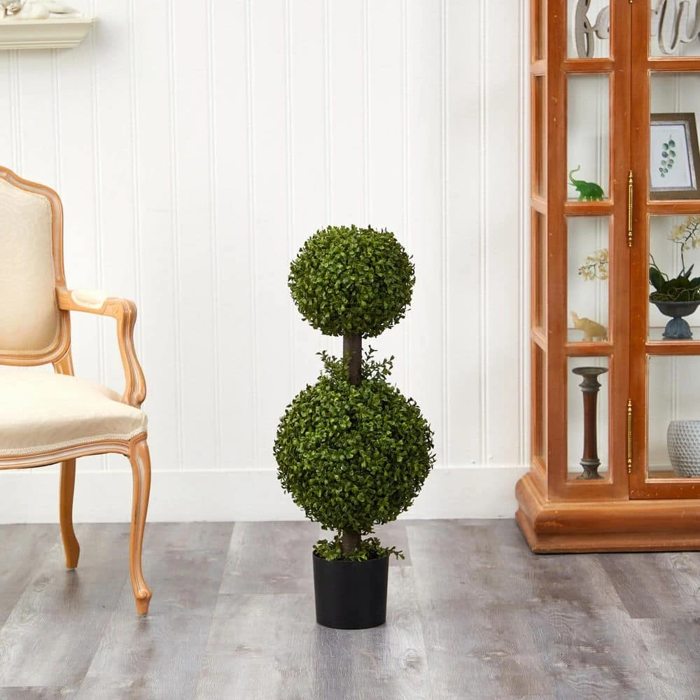35 In. Artificial Double Boxwood Topiary 7 35 In. Artificial Double Boxwood Topiary - Image 5