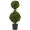 35 In. Artificial Double Boxwood Topiary 1 35 In. Artificial Double Boxwood Topiary -Artificial nearly natural artificial topiaries 5920 64 1000