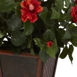 39 In. Artificial Hibiscus Topiary -Artificial nearly natural artificial topiaries 6726 4f 1000