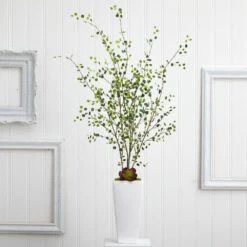 Indoor Artificial Night Willow In White Planter 8 Indoor Artificial Night Willow In White Planter -Artificial nearly natural artificial trees 1473 4f 1000