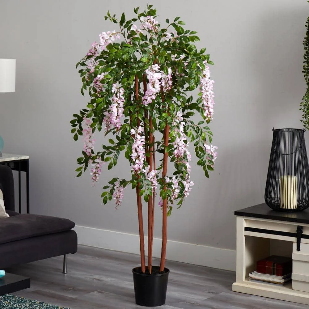 5 Ft. Artificial Wisteria Silk Tree 4 5 Ft. Artificial Wisteria Silk Tree - Image 2