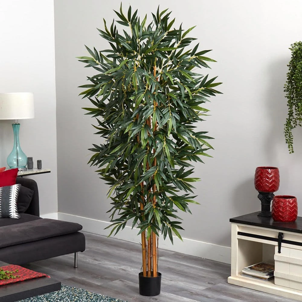 6 Ft. Artificial Silk Bamboo Tree 5 6 Ft. Artificial Silk Bamboo Tree - Image 3
