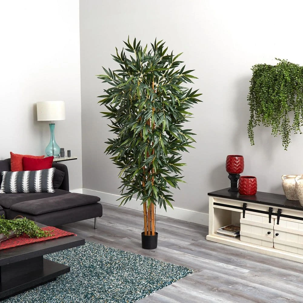 6 Ft. Artificial Silk Bamboo Tree 4 6 Ft. Artificial Silk Bamboo Tree - Image 2