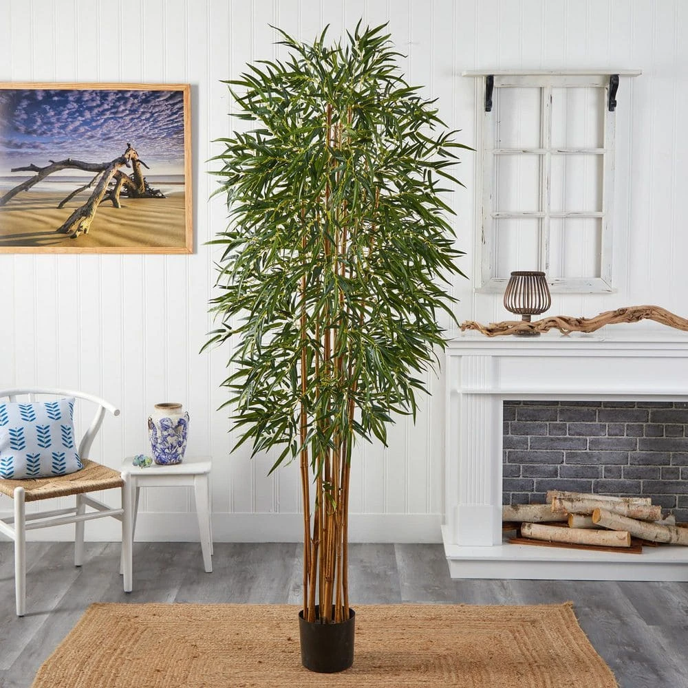 7 Ft. Artificial Curved Slim Bamboo Silk Tree 6 7 Ft. Artificial Curved Slim Bamboo Silk Tree - Image 4