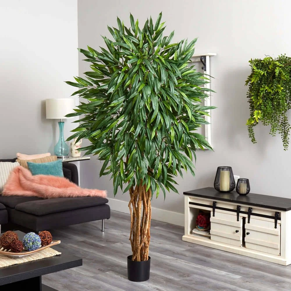 6 Ft. Artificial Weeping Ficus Silk Tree 5 6 Ft. Artificial Weeping Ficus Silk Tree - Image 3