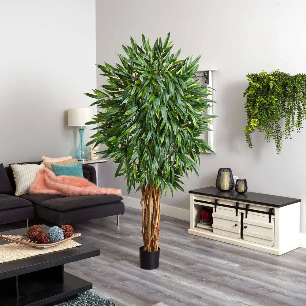 6 Ft. Artificial Weeping Ficus Silk Tree 4 6 Ft. Artificial Weeping Ficus Silk Tree - Image 2