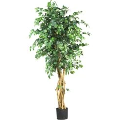 6 Ft. Artificial Multi-Trunk Silk Ficus Tree