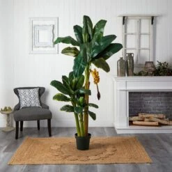 6 Ft. Artificial Triple-Stalk Banana Silk Tree -Artificial nearly natural artificial trees 5226 1f 1000