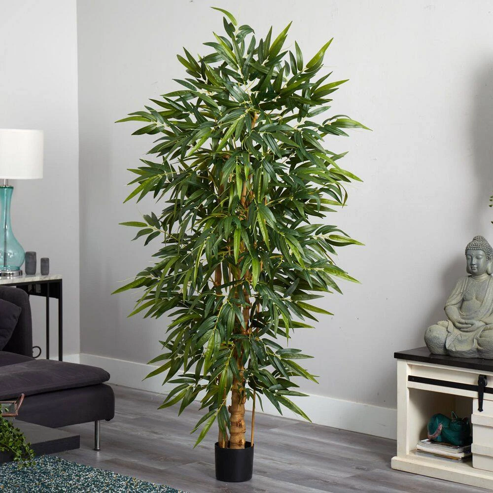 6 Ft. Artificial Belly Bamboo Silk Tree 7 6 Ft. Artificial Belly Bamboo Silk Tree - Image 5