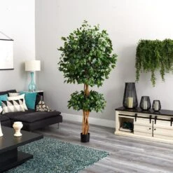 6 Ft. Artificial Double Ball Ficus Silk Tree -Artificial nearly natural artificial trees 5268 44 1000