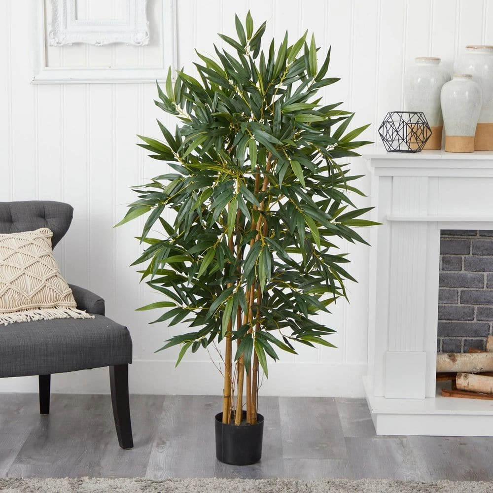 4 Ft. Artificial Biggy Bamboo Silk Tree 7 4 Ft. Artificial Biggy Bamboo Silk Tree - Image 5