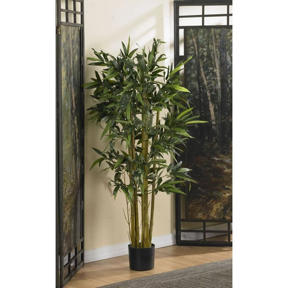 4 Ft. Artificial Biggy Bamboo Silk Tree 4 4 Ft. Artificial Biggy Bamboo Silk Tree - Image 2