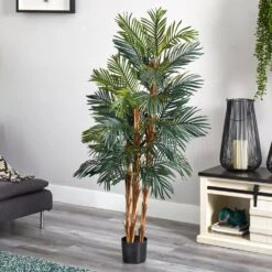 5 Ft. Indoor Robellini Palm Artificial Silk Tree 12 5 Ft. Indoor Robellini Palm Artificial Silk Tree -Artificial nearly natural artificial trees 5283 44 1000