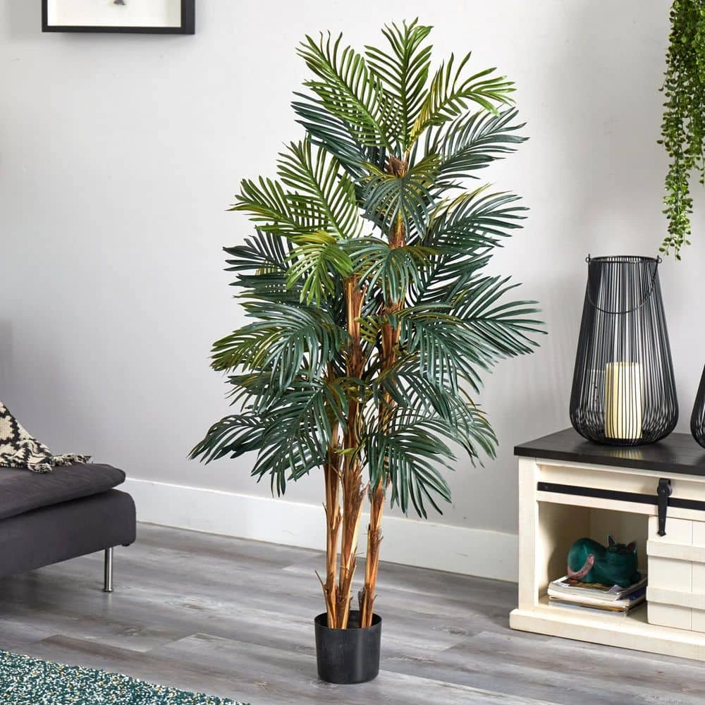 5 Ft. Indoor Robellini Palm Artificial Silk Tree 7 5 Ft. Indoor Robellini Palm Artificial Silk Tree - Image 5