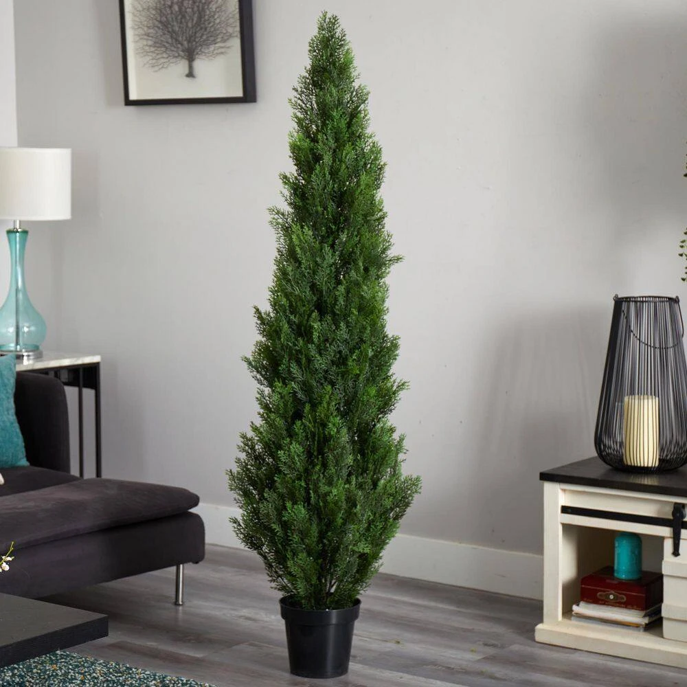 6 Ft. Artificial Mini Cedar Pine Silk Tree 7 6 Ft. Artificial Mini Cedar Pine Silk Tree - Image 5