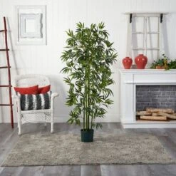 6 Ft. Artificial Bamboo Silk Tree (Green Trunks) -Artificial nearly natural artificial trees 5294 31 1000