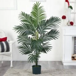 5 Ft. Artificial Kentia Palm Silk Tree 10 5 Ft. Artificial Kentia Palm Silk Tree -Artificial nearly natural artificial trees 5296 1f 1000