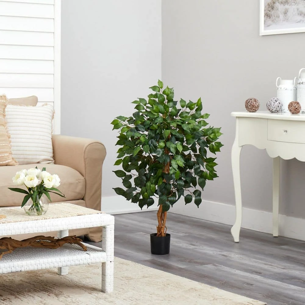 Indoor 3 Ft. Artificial Ficus Silk Tree 8 Indoor 3 Ft. Artificial Ficus Silk Tree - Image 6