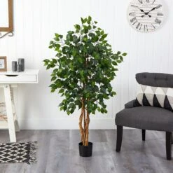 4 Ft. Artificial Ficus Silk Tree 14 4 Ft. Artificial Ficus Silk Tree -Artificial nearly natural artificial trees 5299 fa 1000