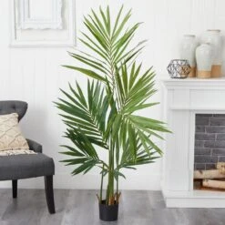 5 Ft. Artificial Green Kentia Palm Silk Tree -Artificial nearly natural artificial trees 5307 31 1000