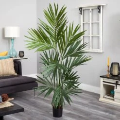 6 Ft. Artificial Green Kentia Palm Silk Tree -Artificial nearly natural artificial trees 5308 31 1000
