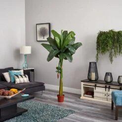 Real Touch 6 Ft. Artificial Green Banana Silk Tree 10 Real Touch 6 Ft. Artificial Green Banana Silk Tree -Artificial nearly natural artificial trees 5338 1f 1000