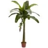 Real Touch 6 Ft. Artificial Green Banana Silk Tree 2 Real Touch 6 Ft. Artificial Green Banana Silk Tree -Artificial nearly natural artificial trees 5338 64 1000