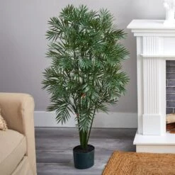 4 Ft. Artificial Plastic Parlor Palm Tree -Artificial nearly natural artificial trees 5339 31 1000
