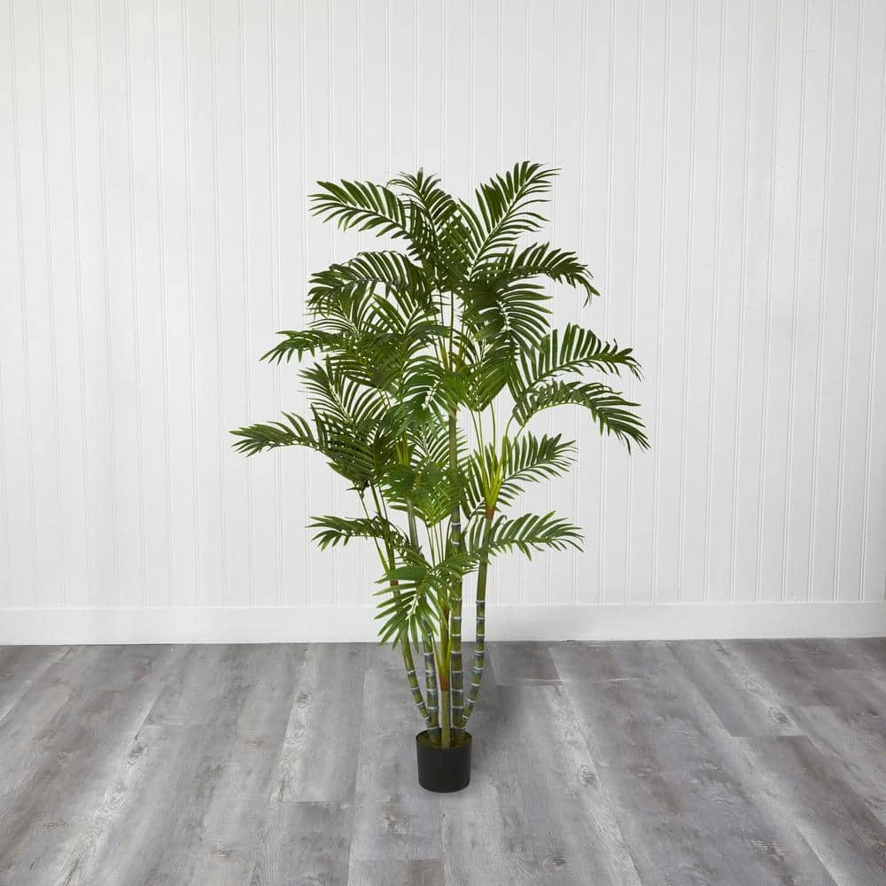 5 Ft. Artificial Green Areca Silk Tree 6 5 Ft. Artificial Green Areca Silk Tree - Image 4
