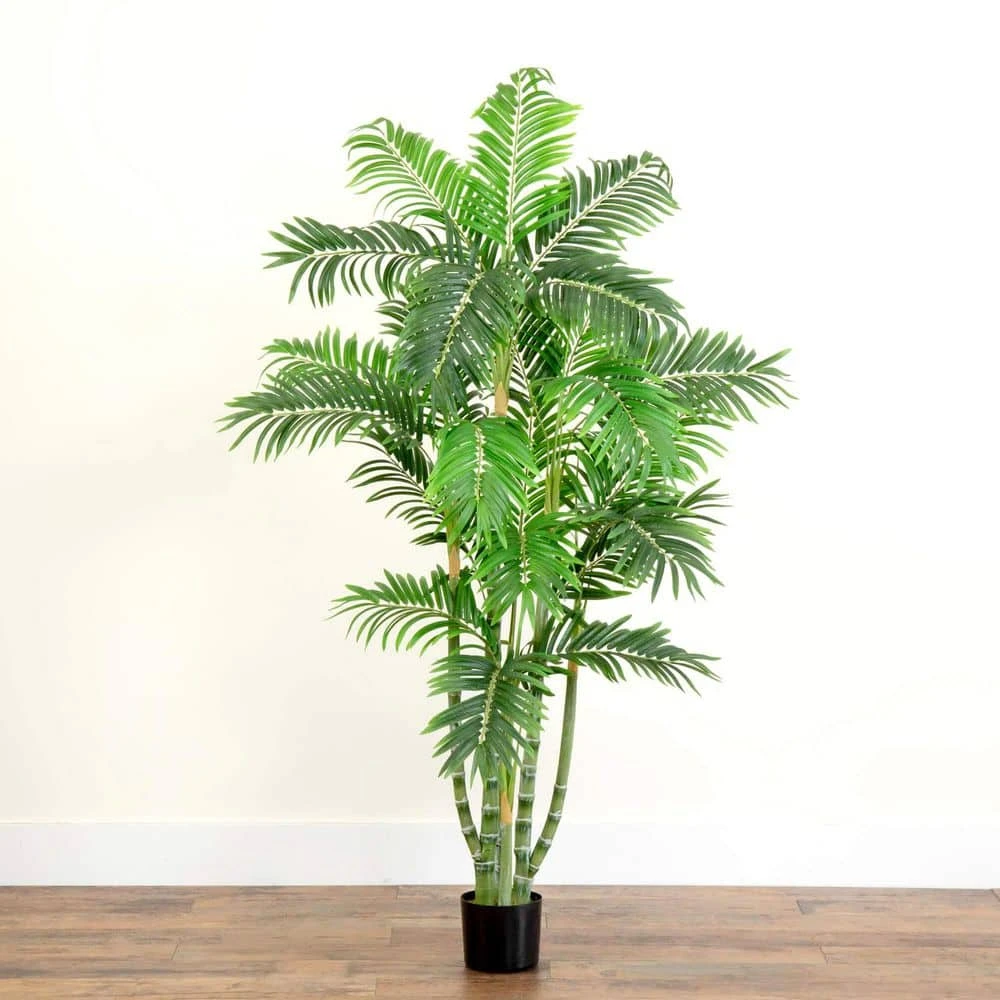 5 Ft. Artificial Green Areca Silk Tree 5 5 Ft. Artificial Green Areca Silk Tree - Image 3