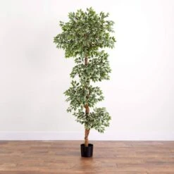 6 Ft. Artificial Variegated Ficus Tree -Artificial nearly natural artificial trees 5345 31 1000