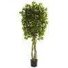 5.5 Ft. Artificial UV Resistant Indoor/Outdoor Ficus Tree 1 5.5 Ft. Artificial UV Resistant Indoor/Outdoor Ficus Tree -Artificial nearly natural artificial trees 5380 64 1000