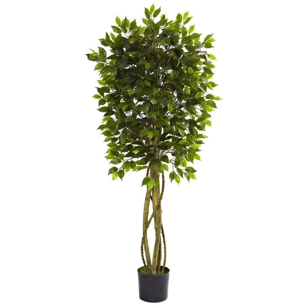 5.5 Ft. Artificial UV Resistant Indoor/Outdoor Ficus Tree 3 5.5 Ft. Artificial UV Resistant Indoor/Outdoor Ficus Tree