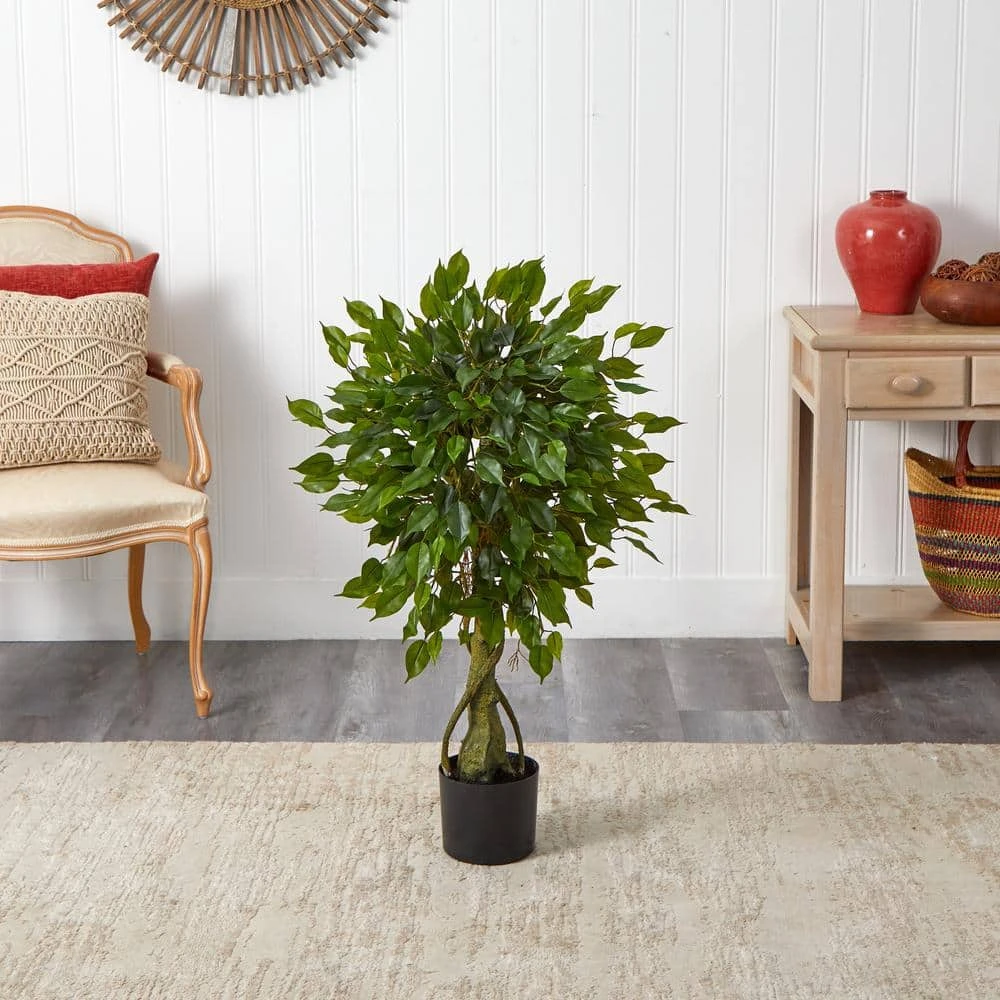 3 Ft. Artificial UV Resistant Indoor/Outdoor Ficus Tree 6 3 Ft. Artificial UV Resistant Indoor/Outdoor Ficus Tree - Image 4
