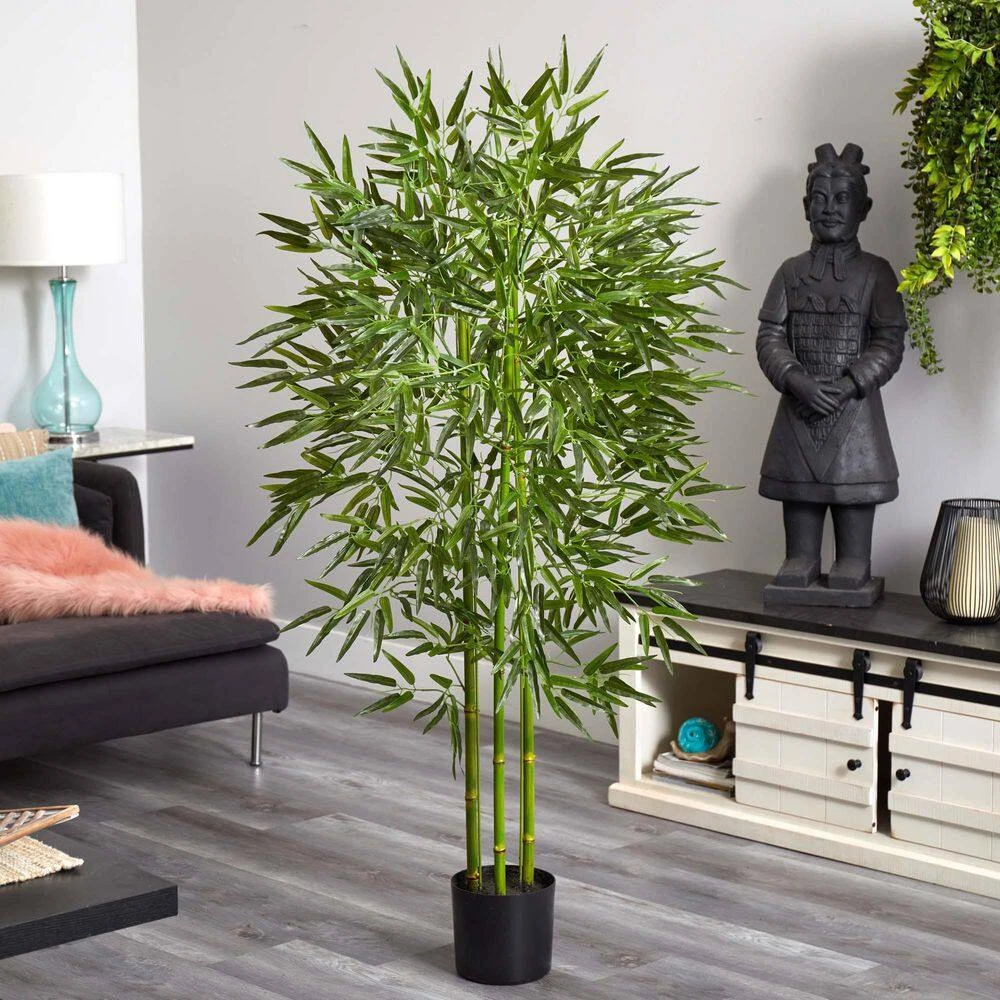 5 Ft. Artificial UV Resistant Indoor/Outdoor Bamboo Tree 6 5 Ft. Artificial UV Resistant Indoor/Outdoor Bamboo Tree - Image 4