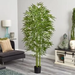 6 Ft. Artificial UV Resistant Indoor/Outdoor Bamboo Tree -Artificial nearly natural artificial trees 5386 31 1000