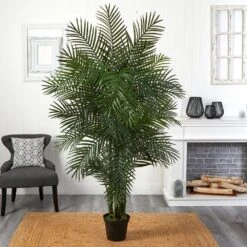 6.5 Ft. Artificial UV Resistant Indoor/Outdoor Areca Palm -Artificial nearly natural artificial trees 5390 31 1000