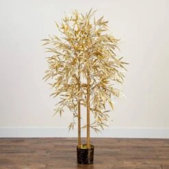 5 Ft. Artificial Golden Bamboo Tree With 880 Leaves 10 5 Ft. Artificial Golden Bamboo Tree With 880 Leaves -Artificial nearly natural artificial trees 5395 1f 1000