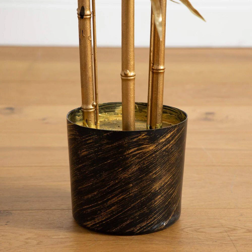 5 Ft. Artificial Golden Bamboo Tree With 880 Leaves 5 5 Ft. Artificial Golden Bamboo Tree With 880 Leaves - Image 3