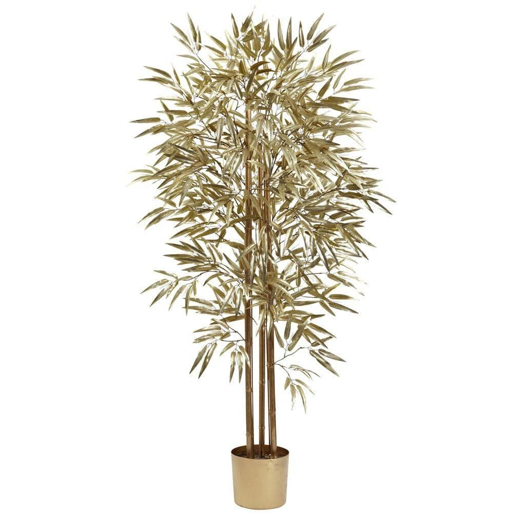 5 Ft. Artificial Golden Bamboo Tree With 880 Leaves 3 5 Ft. Artificial Golden Bamboo Tree With 880 Leaves